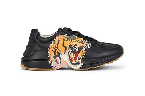 gucci rhyton tiger black|gucci rhyton distressed.